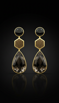 Geometric Semi-Precious Stone Earrings