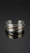 Architectural Sterling Silver Cuff Bracelet