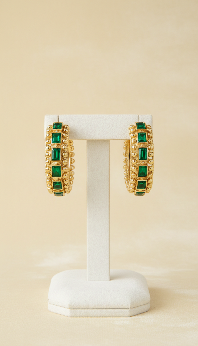 Gold-Plated Oversized Hoop Earrings