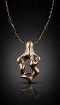 Statement Smoky Bronze Pendant Necklace